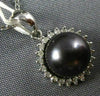 ESTATE .11CT DIAMOND & AAA TAHITIAN PEARL 14KT WHITE GOLD 3D ROUND HALO PENDANT