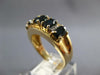 WIDE 2.05CT DIAMOND & AAA SAPPHIRE 14K YELLOW GOLD OVAL 5 STONE ANNIVERSARY RING