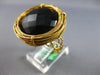 ESTATE EXTRA LARGE AAA BLACK ONYX 18KT YELLOW GOLD 3D ROUND FILIGREE FUN RING