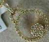 ESTATE .17CT DIAMOND 18KT WHITE GOLD 3D CIRCE OF LIFE FLOWER FLOATING PENDANT