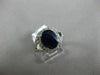 ESTATE 3.33CT DIAMOND & AAA SAPPHIRE 14KT GOLD 3D OVAL FILIGREE ENGAGEMENT RING