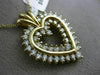 ESTATE LARGE 2.04CT DIAMOND 14KT YELLOW GOLD DOUBLE HEART LOVE FLOATING PENDANT