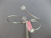 LARGE .60CT DIAMOND 18KT WHITE GOLD 3D ROUND & BAGUETTE FLEXIBLE BANGLE BRACELET