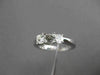 ESTATE .44CT DIAMOND 14KT WHITE GOLD 3 STONE SEMI MOUNT ENGAGEMENT RING #22464