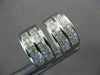 ESTATE WIDE 2.26CT PRINCESS DIAMOND 14KT WHITE GOLD 3D MULTI ROW HUGGIE EARRINGS