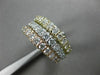 ESTATE LARGE 2.70CT DIAMOND 14K WHITE YELLOW & ROSE GOLD ETERNITY STACKABLE RING