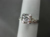 ANTIQUE .46CT OLD MINE DIAMOND 14KT W GOLD HEART FISHTAIL ENGAGEMENT RING #22078