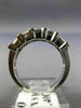 WIDE 1.40CT ROUND PRINCESS & BAGUETTE DIAMOND 14KT WHITE GOLD WEDDING RING #1346