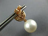 1.56CT DIAMOND & AAA SOUTH SEA PEARL 18K ROSE GOLD 3D SEMI BALL HANGING EARRINGS
