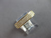 .35CT DIAMOND 14K YELLOW GOLD CLASSIC 3 ROW PAVE SQUARE WEDDING ANNIVERSARY RING