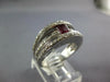 WIDE 1.94CT DIAMOND & AAA RUBY 18KT WHITE GOLD EMERALD CUT FRIENDSHIP LOVE RING