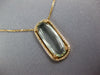 LARGE 6.14CT DIAMOND & GREEN AMETHYST 18KT ROSE GOLD ELONGATED CUSHION NECKLACE