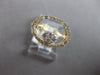 ESTATE .31CT DIAMOND 14K YELLOW GOLD 3D ROUND & BAGUETTE OPEN OVAL FUN RING