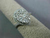 ESTATE LARGE 1.0CT DIAMOND 14KT WHITE GOLD 3D CLUSTER PEAR HALO ENGAGEMENT RING