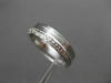 ANTIQUE WIDE 14K WHITE GOLD 3D FILIGREE ETERNITY WEDDING ANNIVERSARY RING #18941