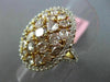 ESTATE LARGE 4.61CT WHITE & PINK DIAMOND 18K ROSE GOLD 3D HALO OVAL CLUSTER RING