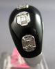 LARGE .75CT DIAMOND & BLACK ENAMEL 18KT WHITE GOLD 3D ETOILE DOME SHAPE FUN RING