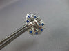 LARGE 6.68CT DIAMOND & AAA SAPPHIRE 18K WHITE GOLD 3D TEAR DROP HANGING EARRINGS