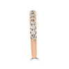 .52CT DIAMOND 18KT ROSE GOLD 3D ROUND 3MM SEMI ETERNITY WEDDING ANNIVERSARY RING