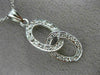 ESTATE .30CT DIAMOND 14KT WHITE GOLD 3D OVAL LOVE KNOT FLOATING PENDANT #25730