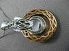 ESTATE LARGE .50CT DIAMOND FLOATING TIGER 14K WHITE & ROSE GOLD PENDANT STUNNING
