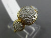 ESTATE .73CT DIAMOND 14KT WHITE & YELLOW GOLD 3D ROUND & SQUARE PAVE ROPE RING