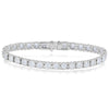 LARGE 4.97CT DIAMOND 14KT WHITE GOLD 3D CLASSIC ROUND ETERNITY TENNIS BRACELET