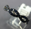 ESTATE 1.15CT AAA SAPPHIRE 18KT WHITE GOLD 3D INFINITY ETERNITY LOVE RING