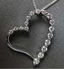 .46CT DIAMOND 18K WHITE GOLD GRADUATING JOURNEY OPEN HEART LOVE FLOATING PENDANT