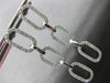 ESTATE .99CT DIAMOND 14KT WHITE GOLD 3D OVAL OPEN LINK FUN HANGING EARRINGS