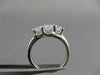 ESTATE .90CT DIAMOND 14K WHITE GOLD 3D PAST PRESENT FUTURE ENGAGEMENT RING 19561