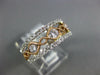 WIDE .87CT DIAMOND 18K WHITE & ROSE GOLD INFINITY SEMI ETERNITY ANNIVERSARY RING