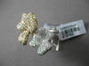 ANTIQUE LARGE 4.95CT DIAMOND 18KT WHITE & ROSE GOLD 3D FLOWER FUN COCKTAIL RING