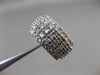 ESTATE LARGE 1.50CT ROUND DIAMOND 14KT WHITE GOLD 5 ROW COCKTAIL RING #21176