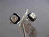 ESTATE WIDE .51CT DIAMOND & BLACK ENAMEL 14KT WHITE GOLD DOUBLE SQUARE FUN RING
