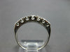 ANTIQUE .42CT DIAMOND 14KT WHITE GOLD 7 STONE FILIGREE WEDDING ANNIVERSARY RING