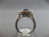 LARGE 2.80CT DIAMOND & AAA AMETHYST 14KT WHITE GOLD 3D CUSHION & ROUND HALO RING