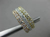 ESTATE LARGE 3.90CT DIAMOND 14K WHITE YELLOW & ROSE GOLD ETERNITY STACKABLE RING