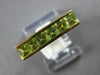 1.07CT DIAMOND & AAA GREEN AMETHYST 18K YELLOW GOLD SQUARE FILIGREE CHANNEL RING