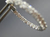 ESTATE 3.16CT DIAMOND 14KT WHITE GOLD DOUBLE SIDED HOOP HUGGIE EARRINGS #19210
