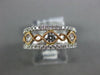 WIDE .87CT DIAMOND 18K WHITE & ROSE GOLD INFINITY SEMI ETERNITY ANNIVERSARY RING