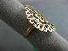 ESTATE LARGE .20CT DIAMOND 18KT ROSE GOLD 3D OPEN FLOWER FILIGREE ETOILE RING