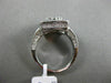 ESTATE LARGE 1.20CT ROUND DIAMOND 14KT WHITE GOLD 3D SQUARE FILIGREE FLOWER RING