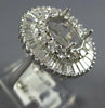 LARGE 2.60CT DIAMOND 18KT WHITE GOLD ROUND & BAGUETTE SEMI MOUNT BALLERINA RING