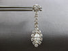 LARGE 2.04CT DIAMOND 14KT WHITE GOLD 3D ROUND & MARQUISE FLORAL EARRINGS #28135