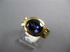 2.12CT DIAMOND & AAA IOLITE 14KT YELLOW GOLD 3D OVAL SEMI BEZEL ENGAGEMENT RING