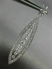 ESTATE LARGE 1.72CT DIAMOND 18KT WHITE GOLD 3D MARQUISE SHAPE HANGING EARRINGS