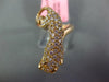 LARGE 1.16CT DIAMOND & AAA TSAVORITE 18KT ROSE GOLD HAPPY PANTHER TIGER FUN RING
