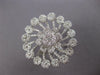 ESTATE EXTRA LARGE 3.29CT DIAMOND 18KT WHITE GOLD 3D MULTI FLOWER COCKTAIL RING