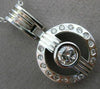 ESTATE .73CT DIAMOND 14KT WHITE GOLD 3D CIRCLE OF LOVE SOLITAIRE PENDANT #7554